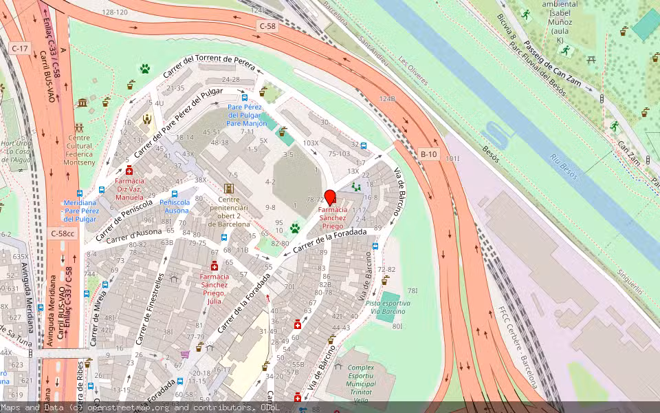 Mapa de Subasta Inmueble (Vivienda) en Barcelona
