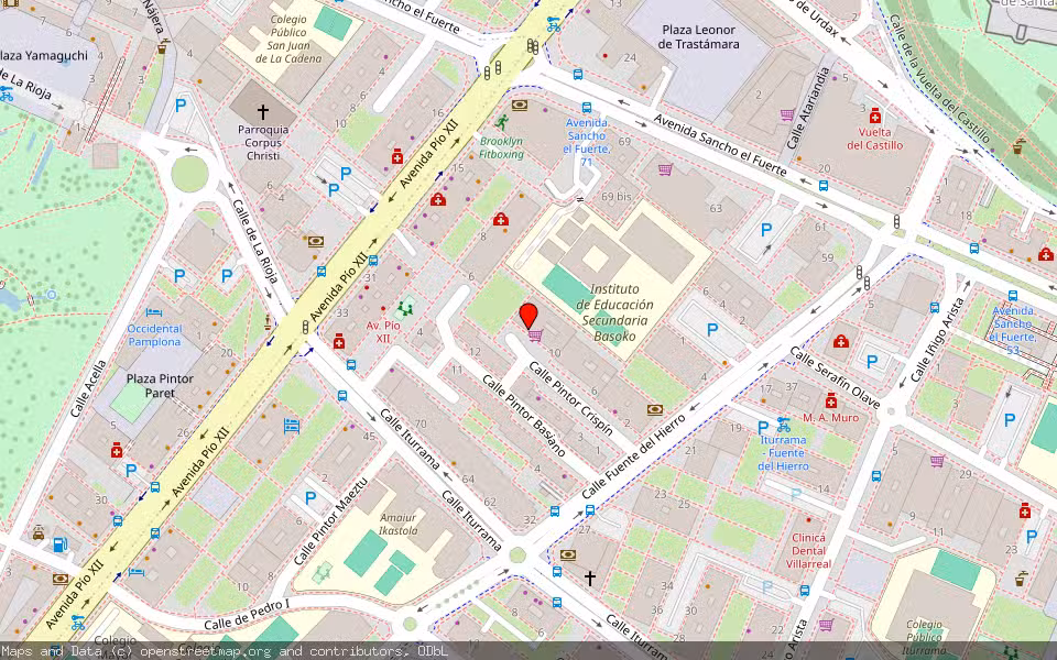 Mapa de Subasta Inmueble (Vivienda) en Pamplona, Navarra