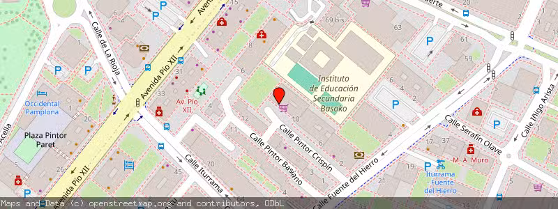 Mapa de Subasta de Inmueble (Vivienda) en Pamplona, Navarra 