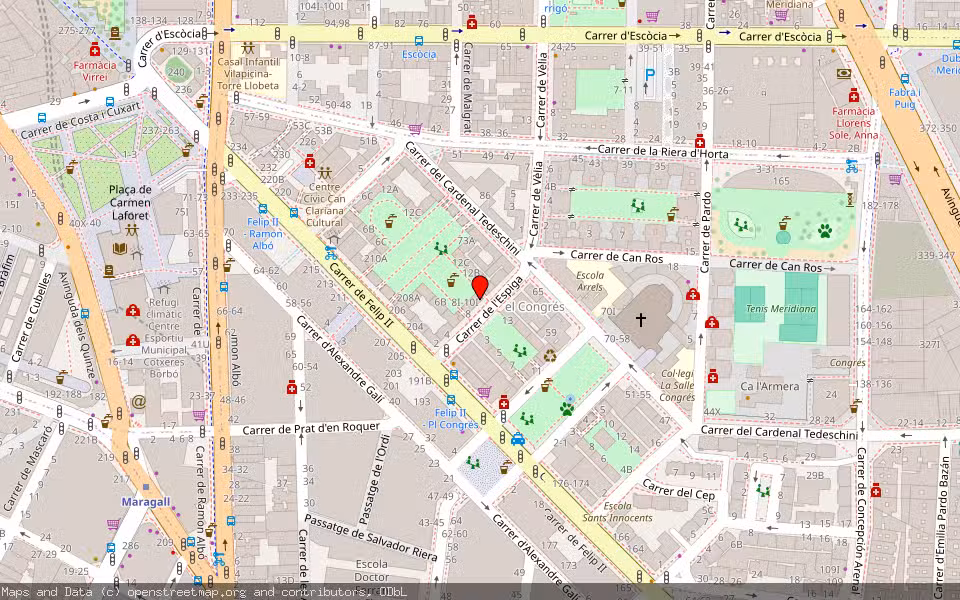 Mapa de Subasta Inmueble (Vivienda) en Barcelona