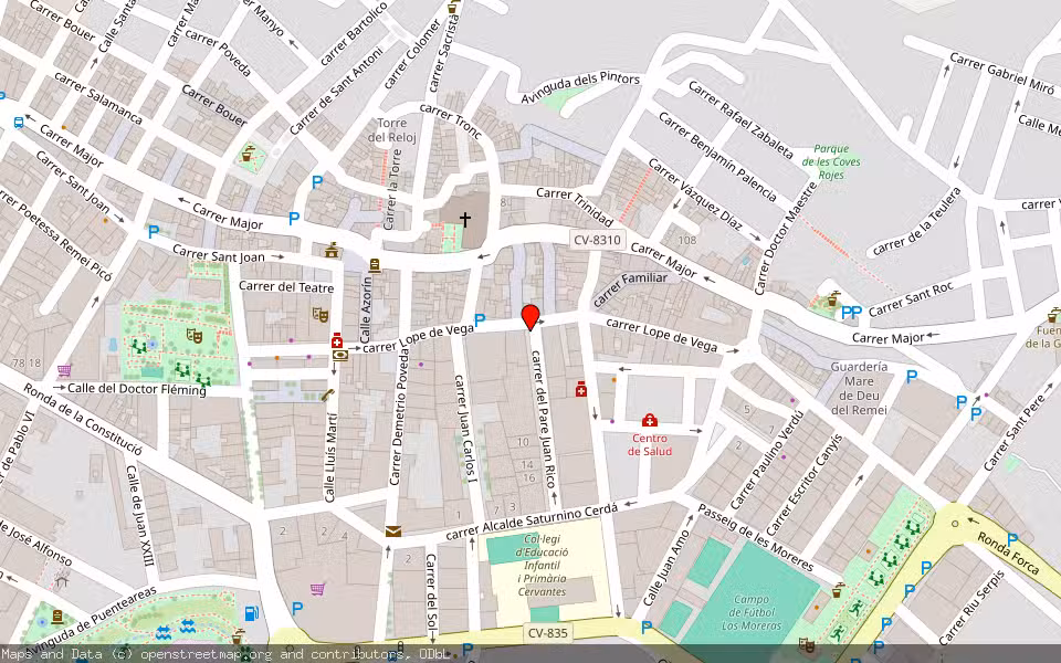 Mapa de Subasta Inmueble (Vivienda) en Monòver, Alicante/Alacant