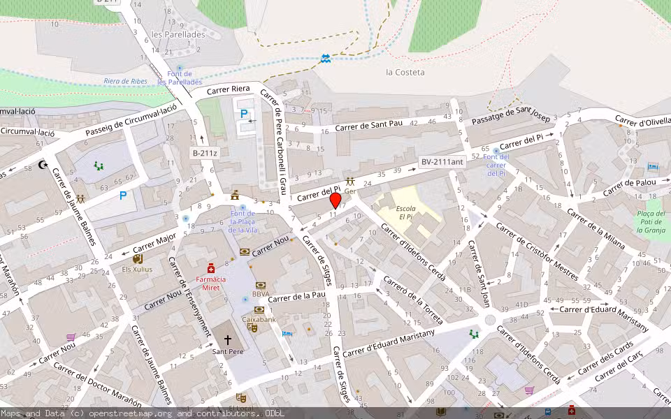 Mapa de Subasta Inmueble (Vivienda) en Sant Pere De Ribes, Barcelona