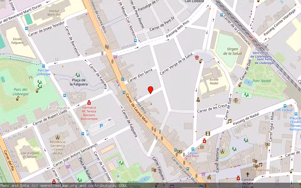 Mapa de Subasta Inmueble (Local comercial) en Sant Feliu De Llobregat, Barcelona