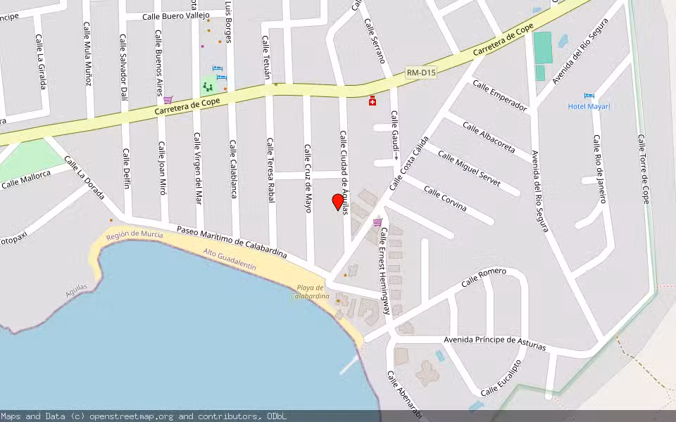 Mapa de Subasta Inmueble (Vivienda) en Águilas, Murcia
