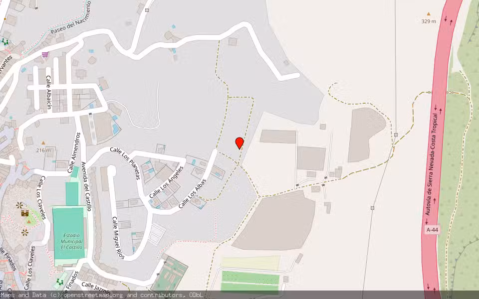 Mapa de Subasta Inmueble (Solar) en Velez De Benaudalla, Granada