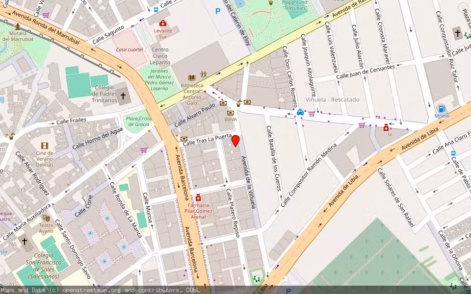 Mapa de Subasta Inmueble (Vivienda) en Cordoba, Córdoba