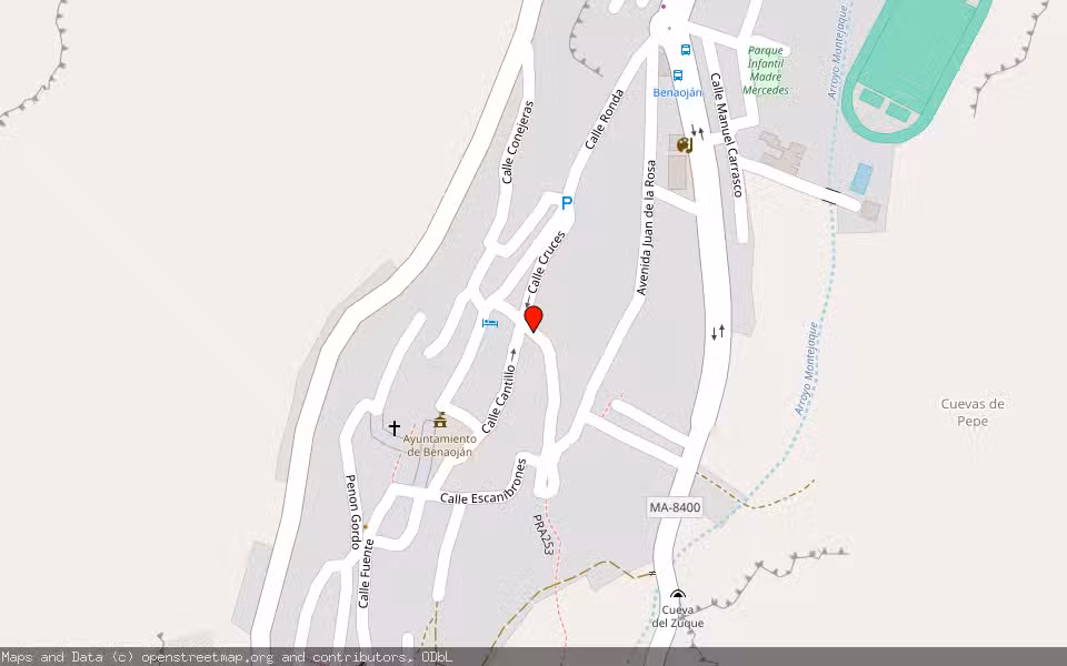 Mapa de Subasta Inmueble (Nave industrial) en Benaojan, Málaga