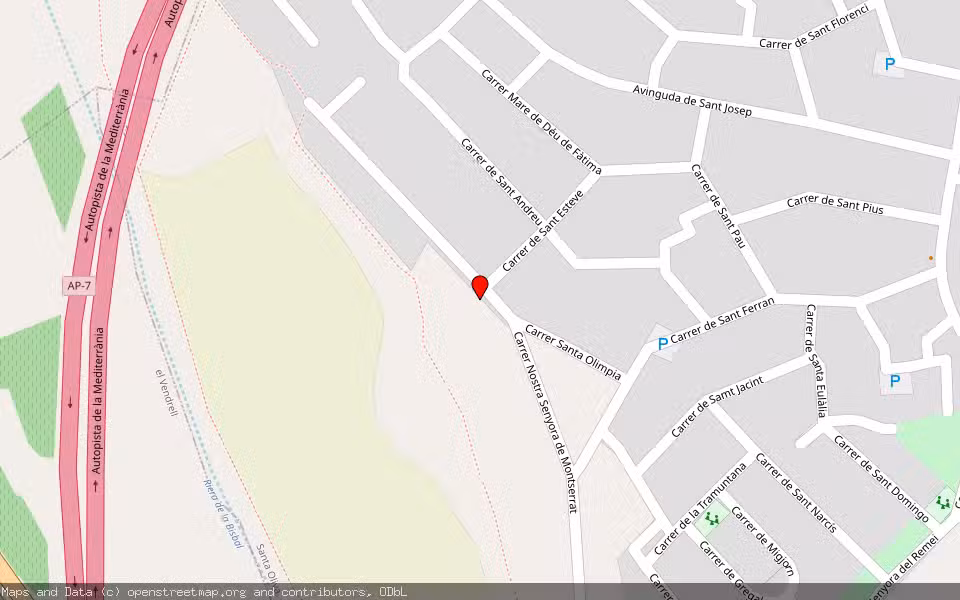 Mapa de Subasta Inmueble (Vivienda) en Santa Oliva, Tarragona