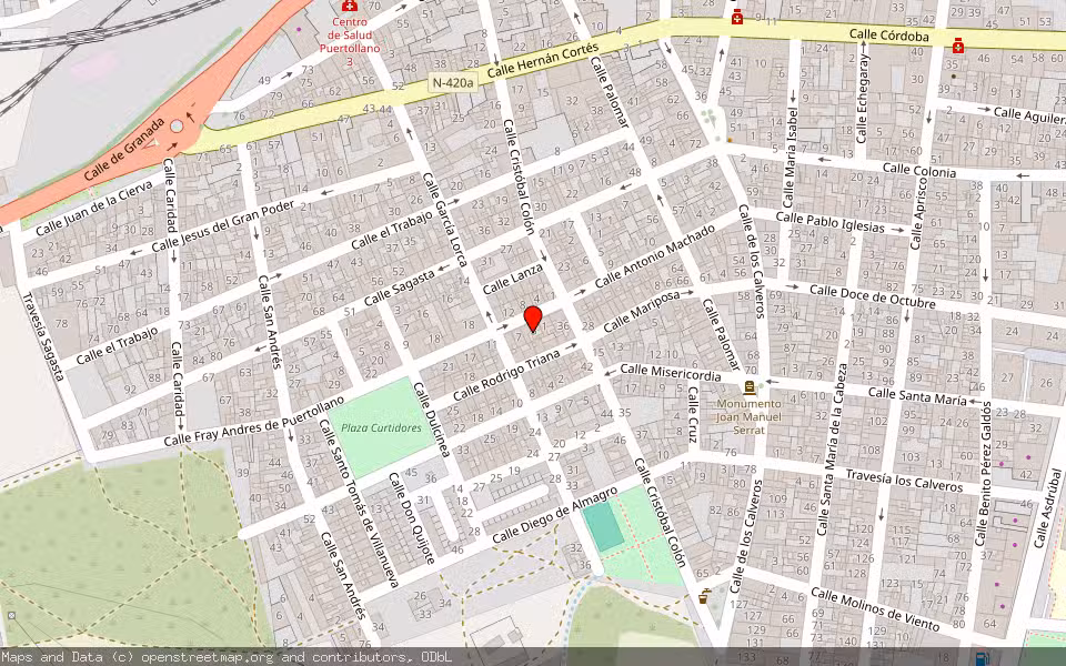 Mapa de Subasta Inmueble (Vivienda) en Puertollano, Ciudad Real