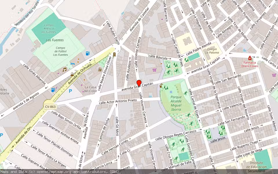 Mapa de Subasta Inmueble (Garaje) en Aspe, Alicante/Alacant