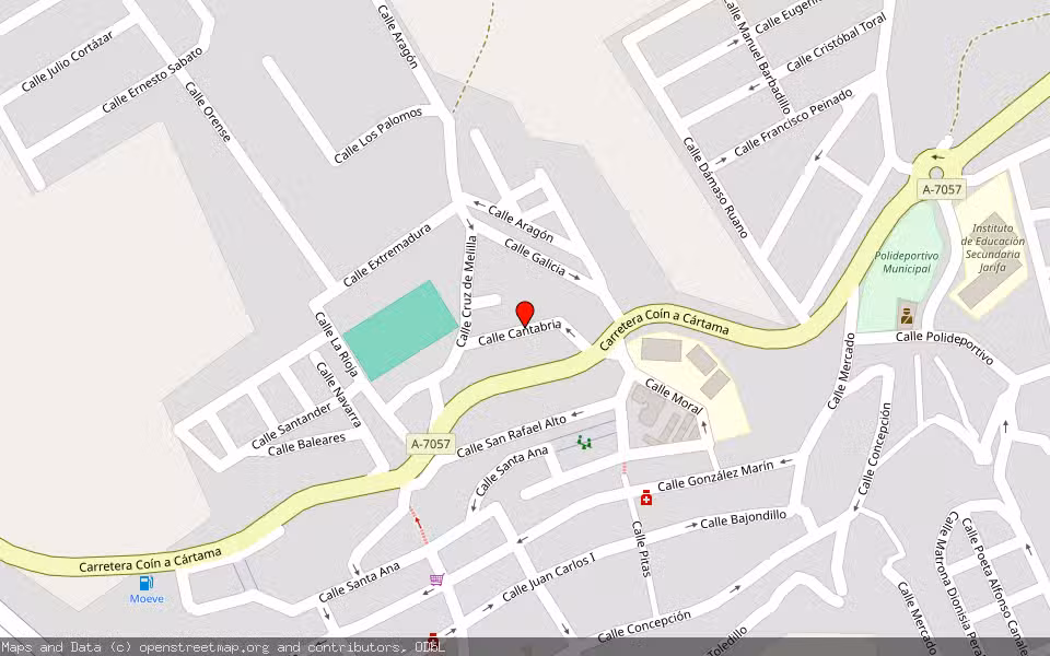 Mapa de Subasta Inmueble (Vivienda) en Cártama, Málaga