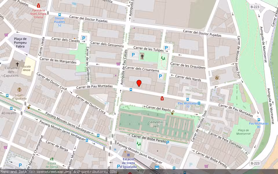 Mapa de Subasta Inmueble (Local comercial) en Igualada, Barcelona