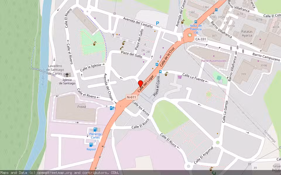 Mapa de Subasta Inmueble (Trastero) en Cartes, Cantabria