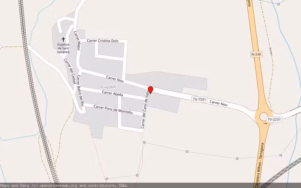Mapa de Subasta Inmueble (Garaje) en Vilallonga Del Camp, Tarragona