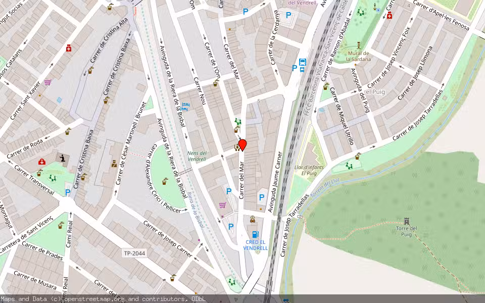 Mapa de Subasta Inmueble (Vivienda) en El Vendrell, Tarragona