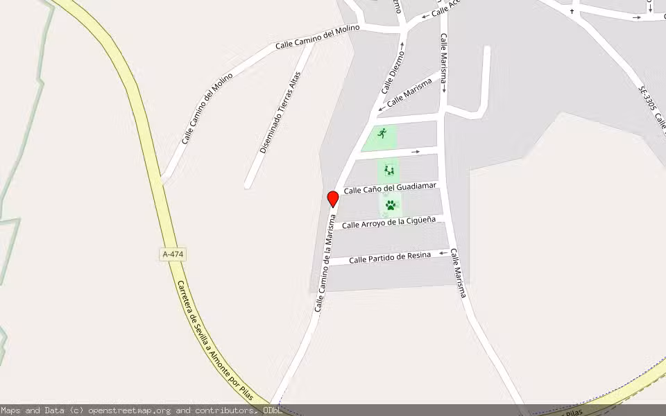 Mapa de Subasta Inmueble (Vivienda) en Huelva