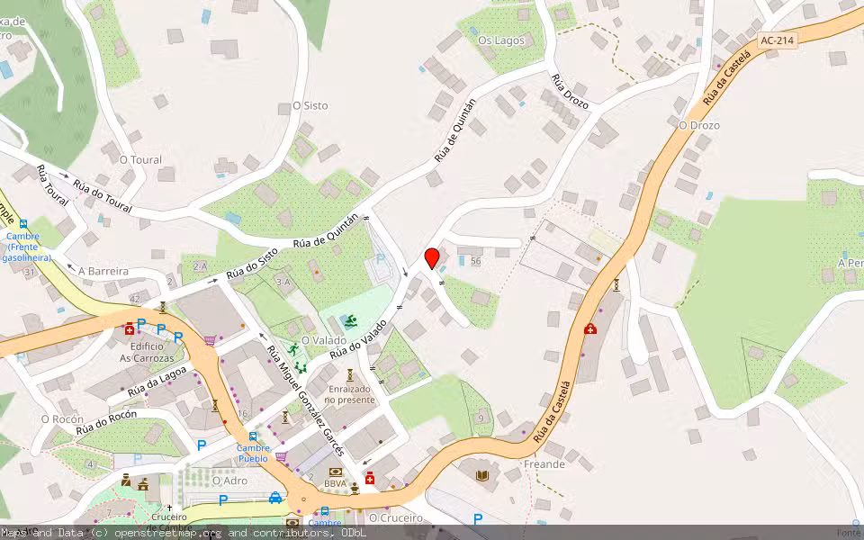 Mapa de Subasta Inmueble (Solar) en Cambre, A Coruña