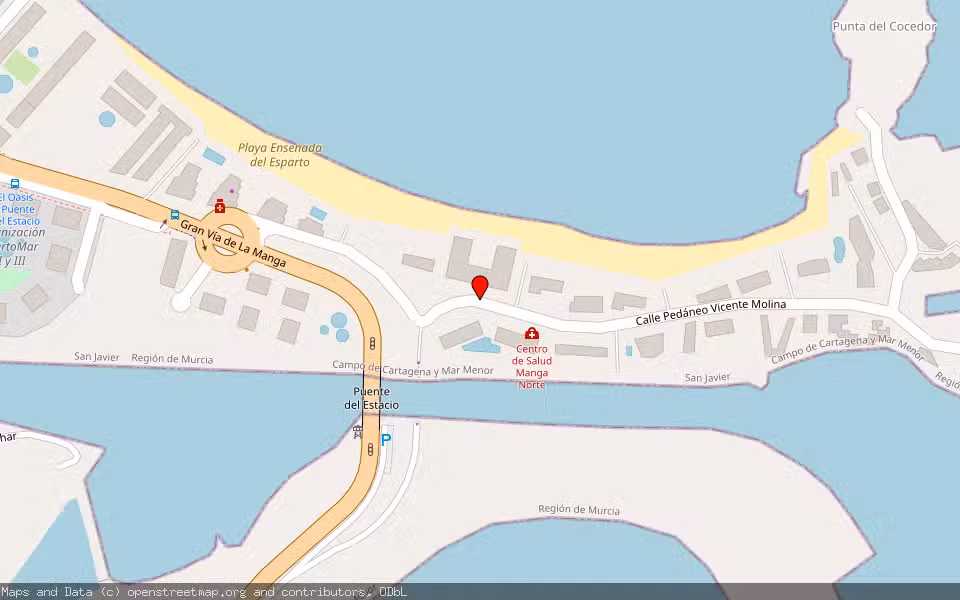 Mapa de Subasta Inmueble (Vivienda) en San Javier, Murcia