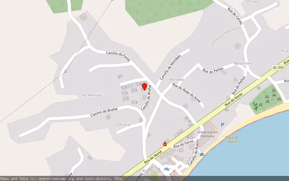 Mapa de Subasta Inmueble (Garaje) en Ribeira, A Coruña