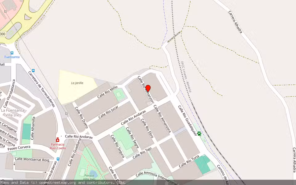 Mapa de Subasta Inmueble (Vivienda) en Huércal De Almería, Almería