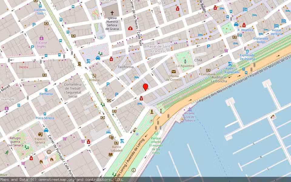 Mapa de Subasta Inmueble (Vivienda) en Alicante, Alicante/Alacant
