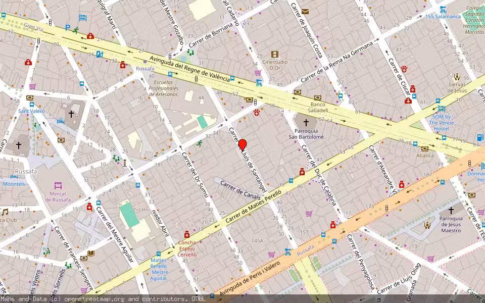 Mapa de Subasta Inmueble (Garaje) en Valencia, Valencia/València