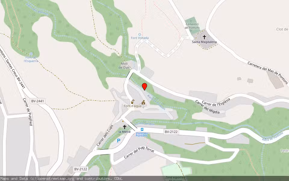 Mapa de Subasta Inmueble (Solar) en Pontons, Barcelona