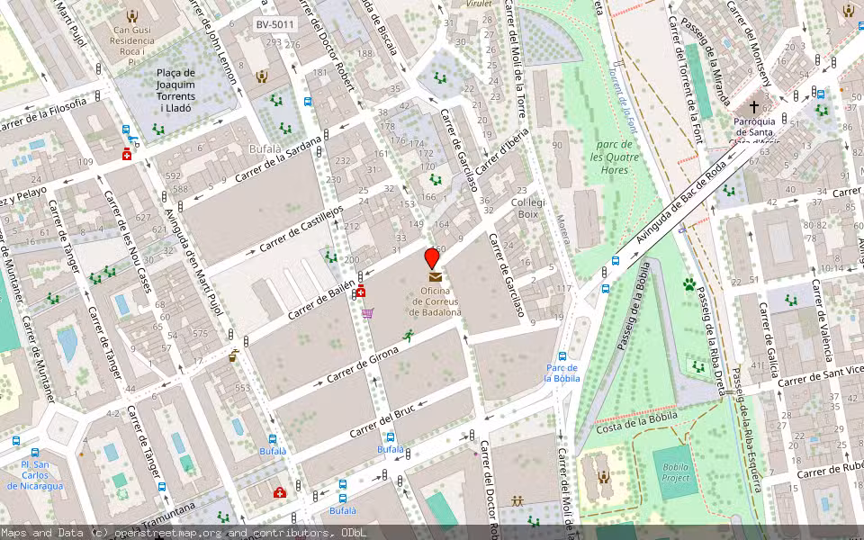 Mapa de Subasta Inmueble (Local comercial) en Badalona, Barcelona