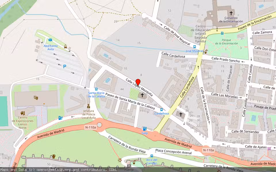 Mapa de Subasta Inmueble (Garaje) en Ávila