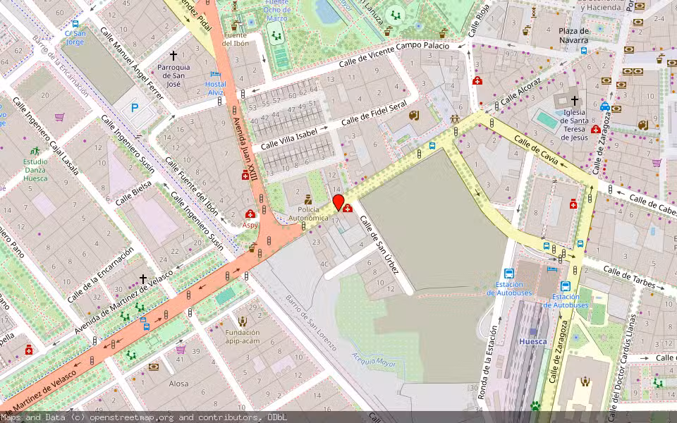 Mapa de Subasta Inmueble (Solar) en Huesca