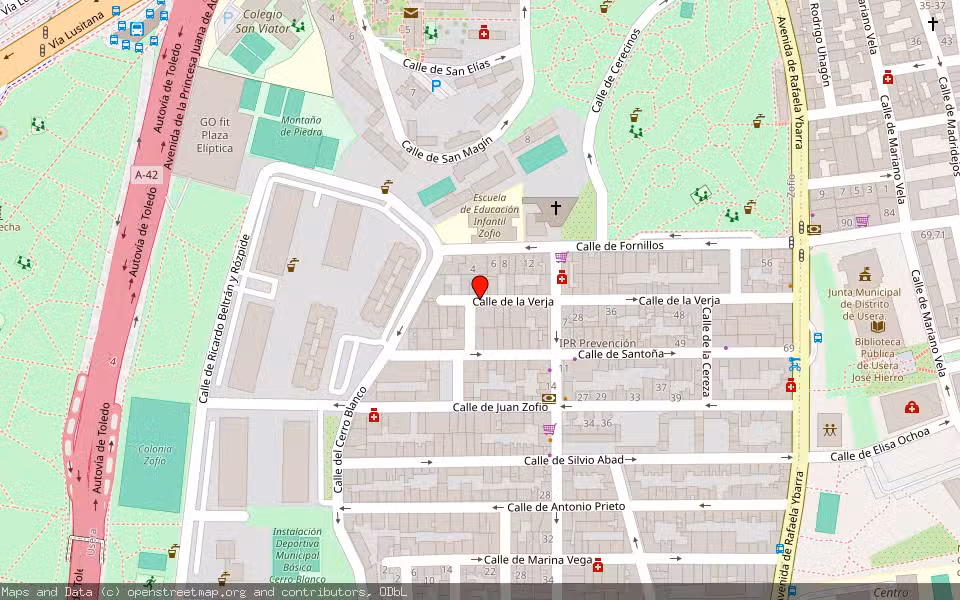 Mapa de Subasta Inmueble (Garaje) en Madrid