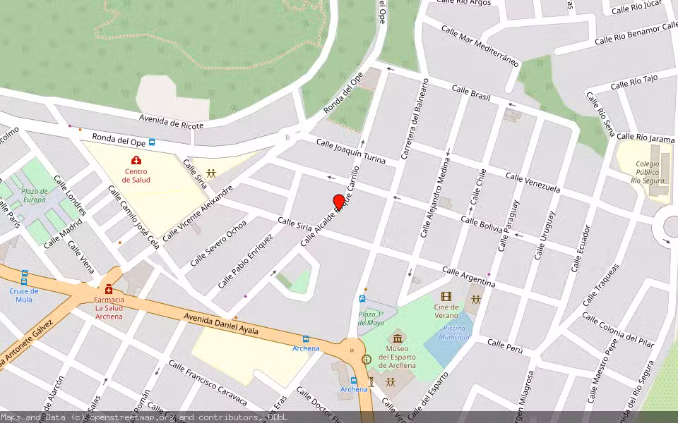 Mapa de Subasta Inmueble (Vivienda) en Archena, Murcia