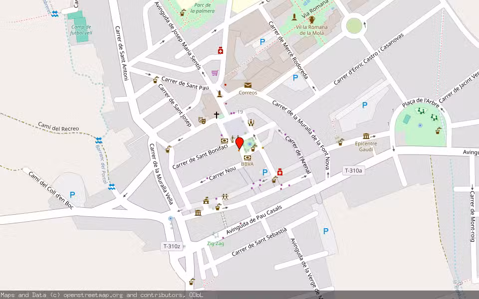 Mapa de Subasta Inmueble (Garaje) en Riudoms, Tarragona