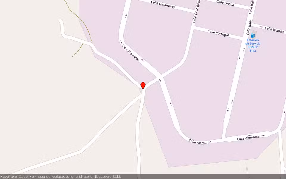 Mapa de Subasta Inmueble (Finca rústica) en Elda, Alicante/Alacant