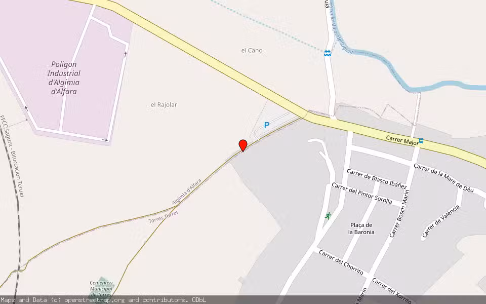 Mapa de Subasta Inmueble (Finca rústica) en Algimia De Alfara, Valencia/València