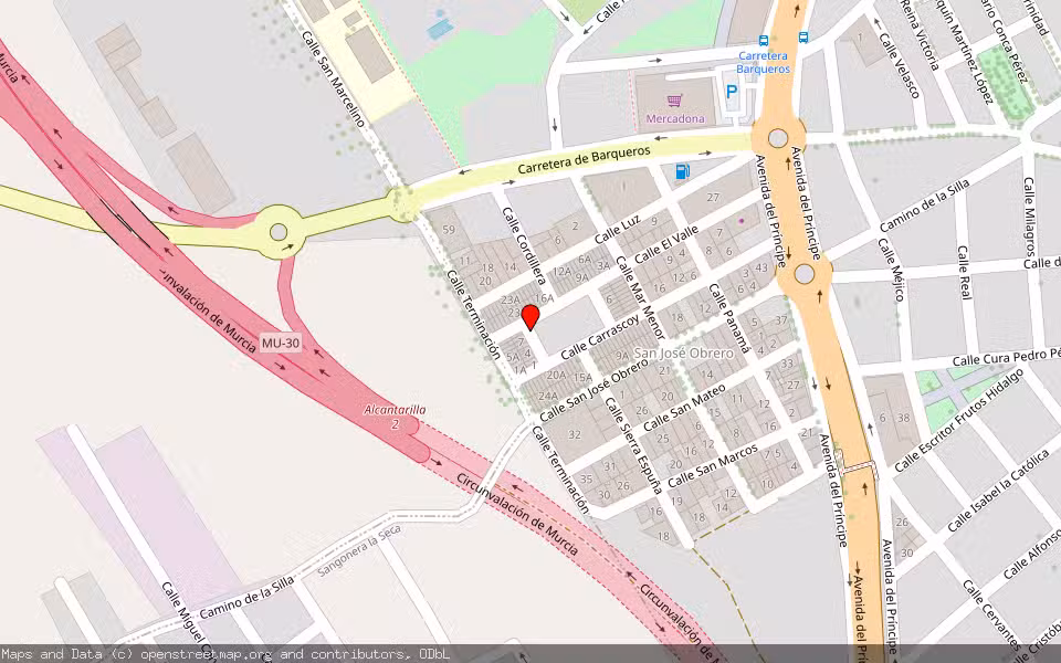 Mapa de Subasta Inmueble (Vivienda) en Alcantarilla, Murcia