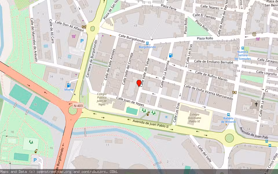 Mapa de Subasta Inmueble (Garaje) en Avila, Ávila