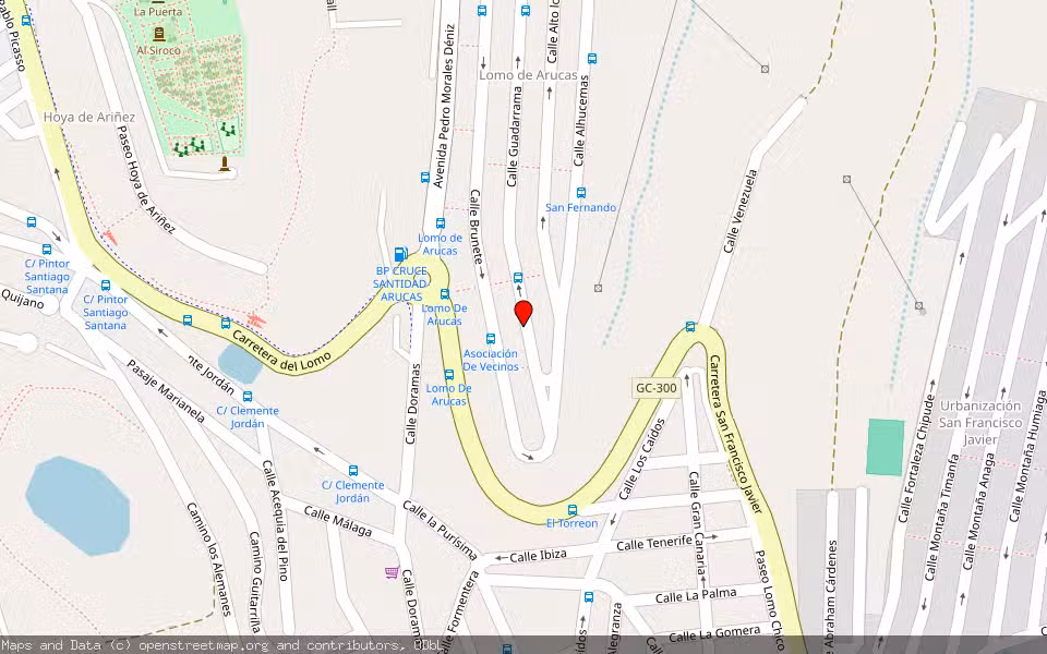 Mapa de Subasta Inmueble (Vivienda) en Arucas, Las Palmas