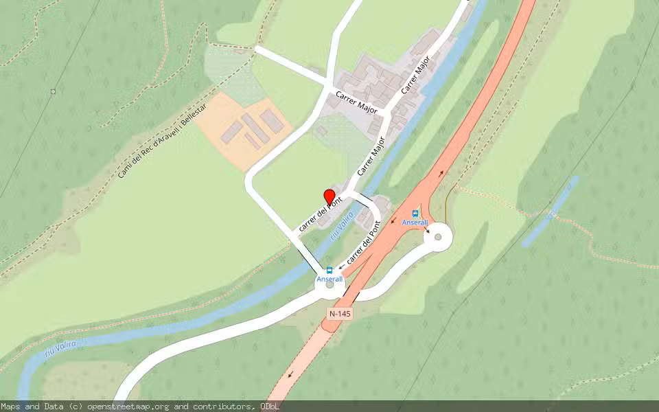 Mapa de Subasta Inmueble (Garaje) en Les Valls De Valira, Lleida