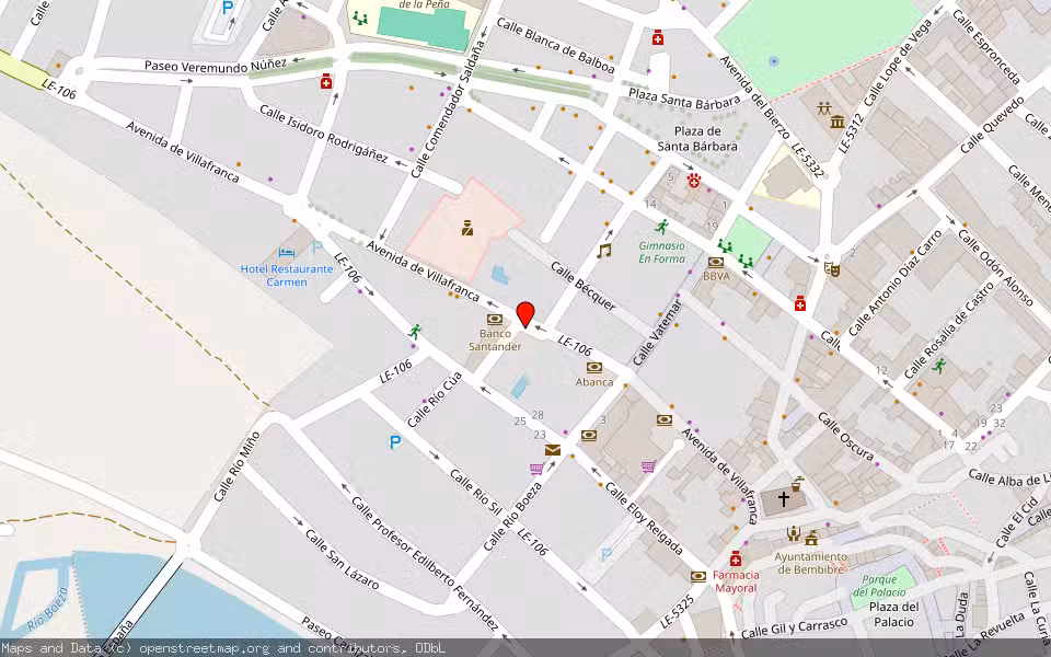 Mapa de Subasta Inmueble (Vivienda) en Bembibre, León