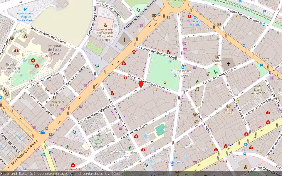 Mapa de Subasta Inmueble (Garaje) en Lleida