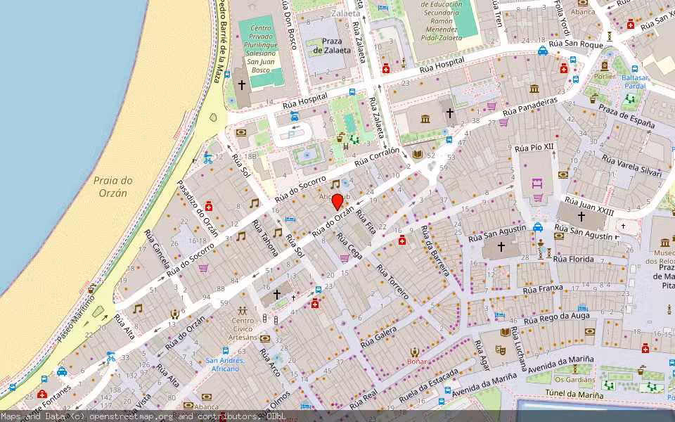 Mapa de Subasta Inmueble (Vivienda) en A Coruña