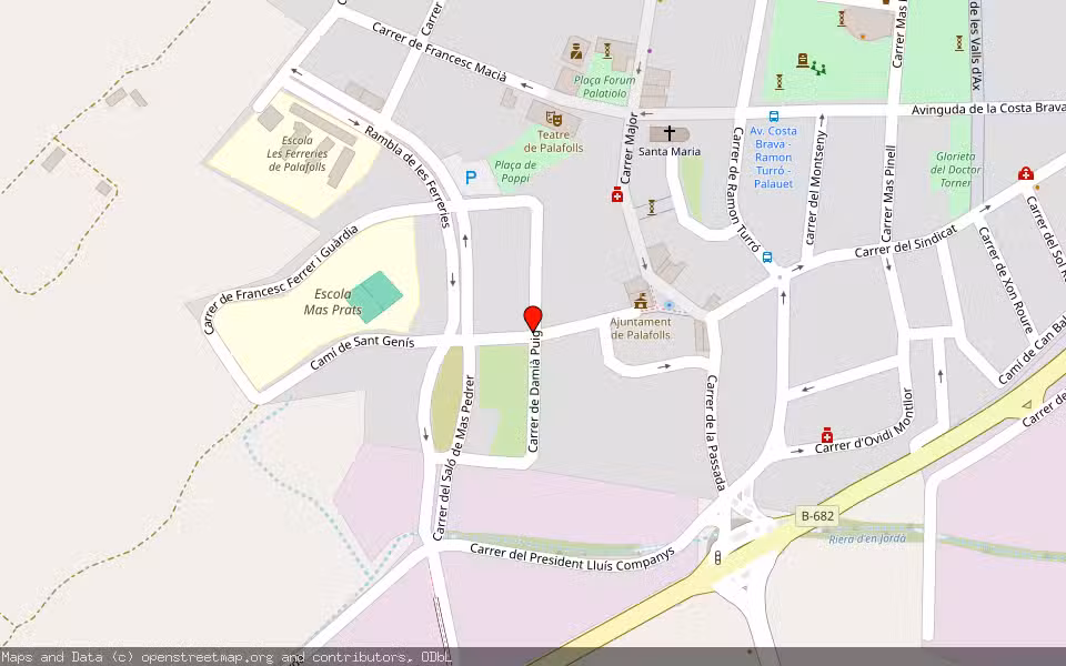 Mapa de Subasta Inmueble (Garaje) en Palafolls, Barcelona