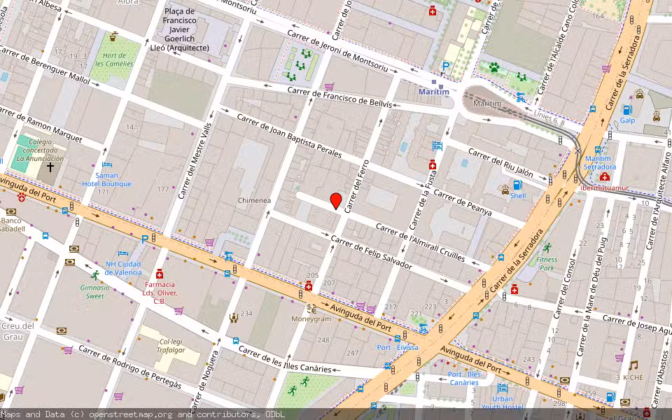 Mapa de Subasta Inmueble (Vivienda) en València, Valencia/València