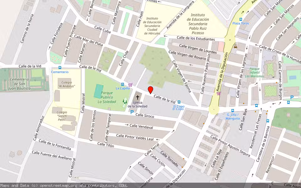 Mapa de Subasta Inmueble (Local comercial) en Chiclana De La Frontera, Cádiz