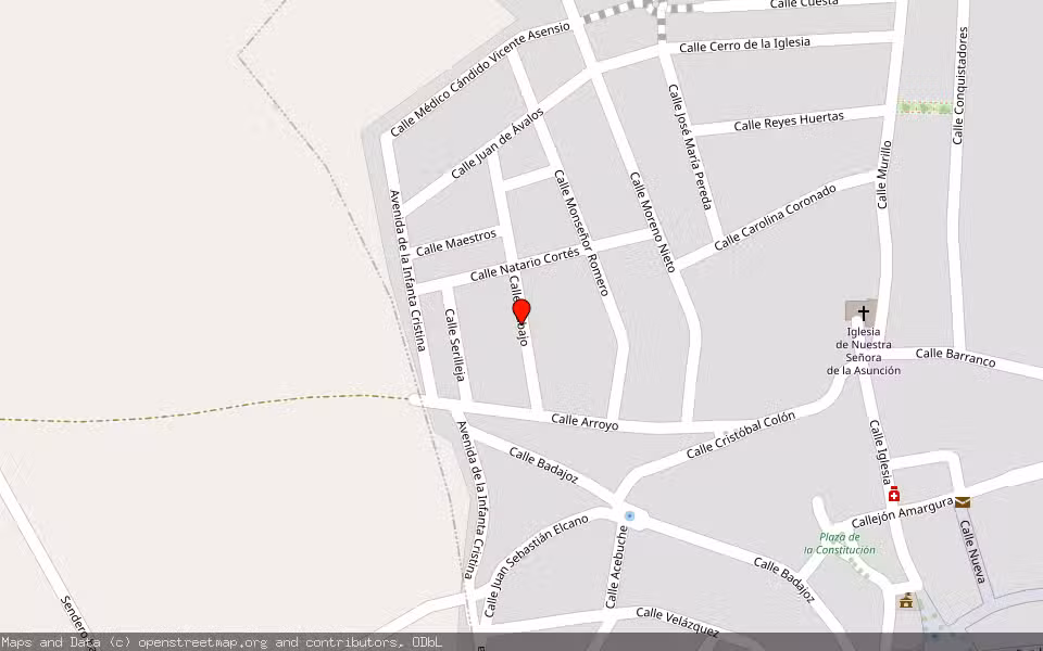 Mapa de Subasta Inmueble (Solar) en Calamonte, Badajoz