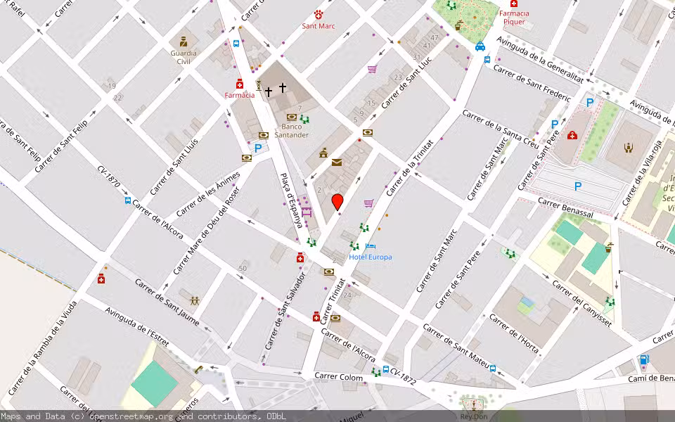 Mapa de Subasta Inmueble (Vivienda) en Almazora, Castellón/Castelló