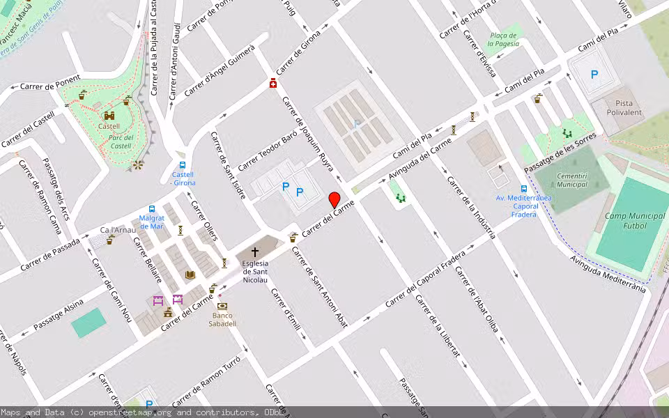 Mapa de Subasta Inmueble (Vivienda) en Malgrat De Mar, Barcelona