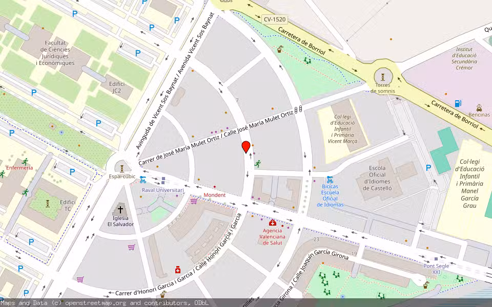 Mapa de Subasta Inmueble (Garaje) en Castellon De La Plana, Castellón/Castelló