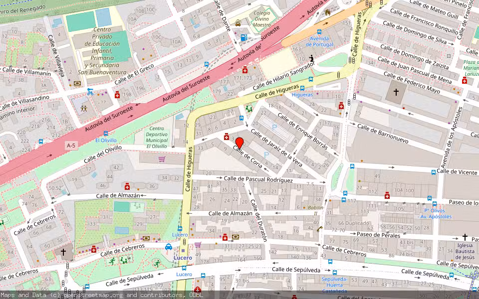 Mapa de Subasta Inmueble (Vivienda) en Madrid
